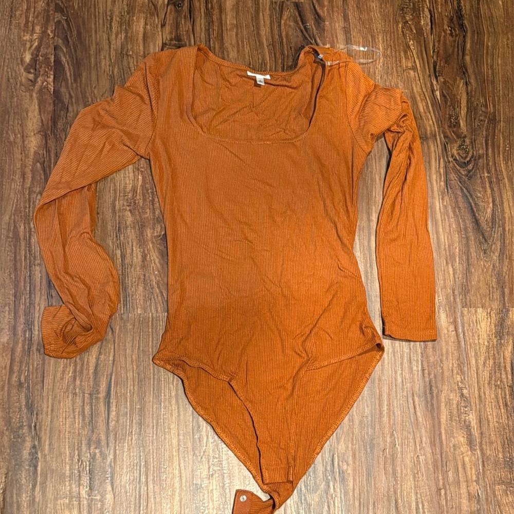 Womens Ribbed Squash Bodysuit longsleeve